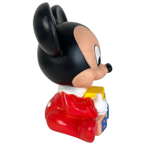 2 VTG Disney Baby Mickey Mouse And Donald Duck Toy Shelcore Vinyl 1984 Squeeks - Picture 3 of 12